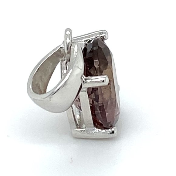 Tourmaline 3.20ct Platinum Solid Silver Pendant - Picture 4 of 6